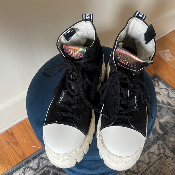 Palladium Black and White Chunky Sneakers - Picture 4 of 8